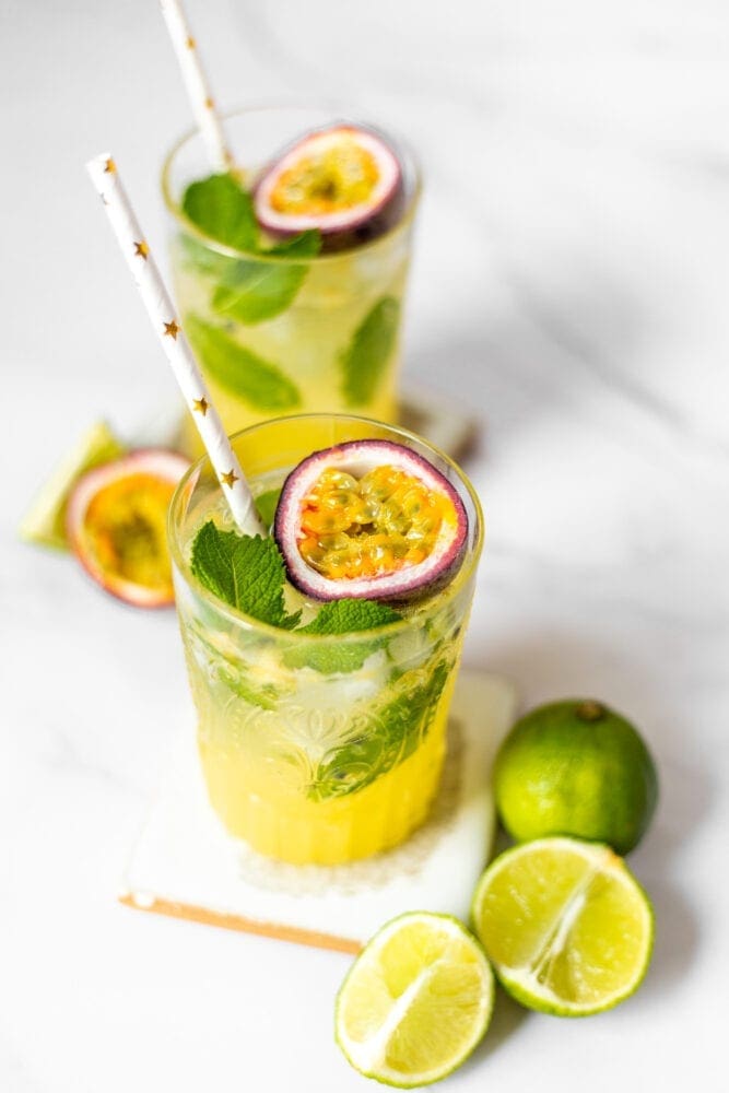 Vanilla Passionfruit Mojito Cocktail Recipe Anoushka Probyn UK Blogger
