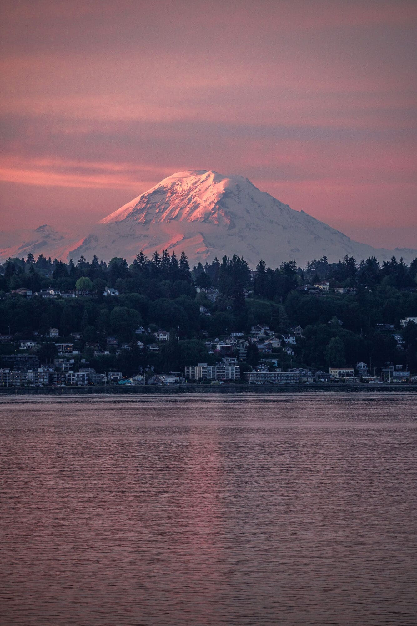 Mount Rainier Sunrise Pinks Seattle