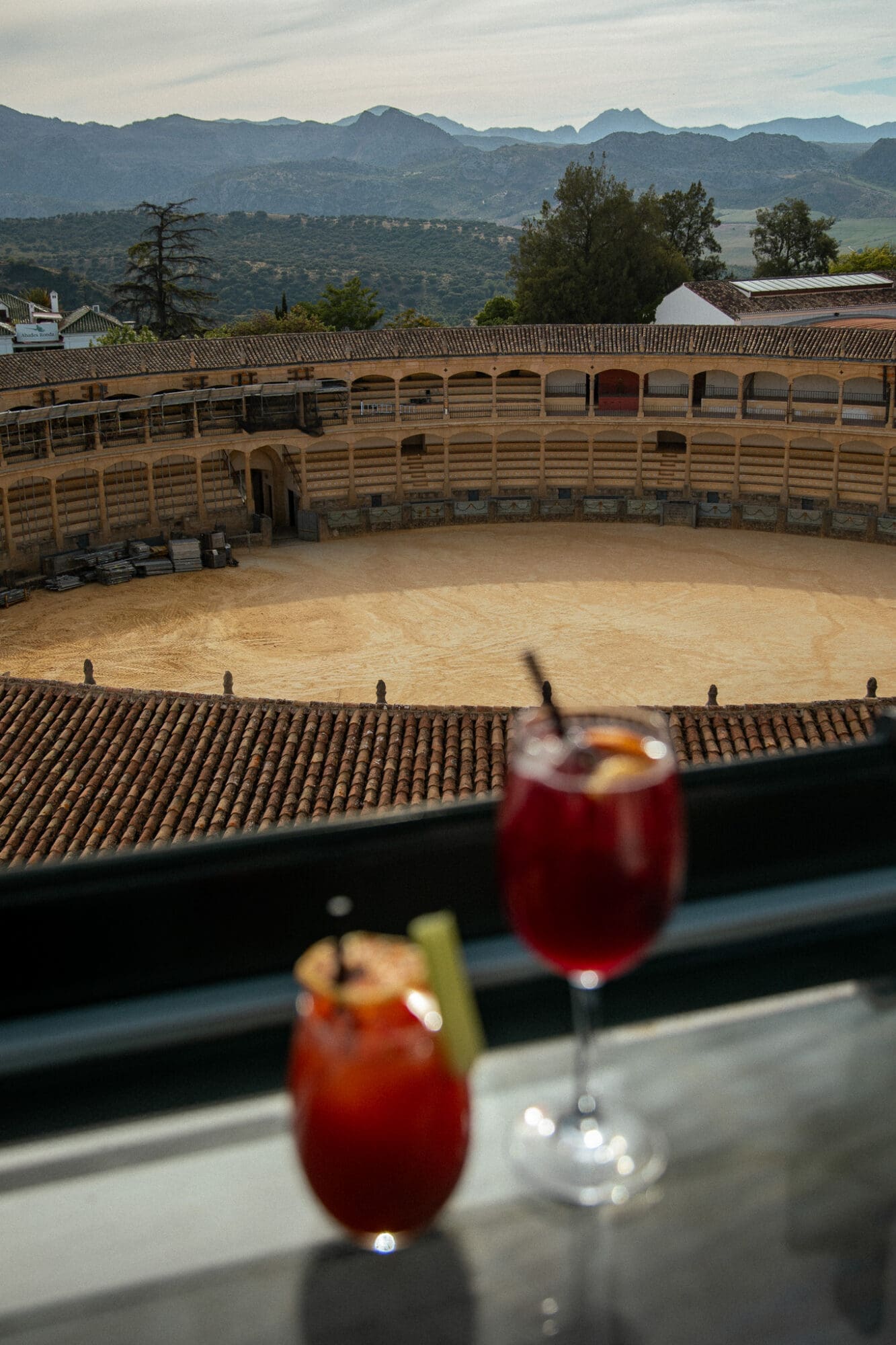 Catalonia Hotel Rooftop Bar Ronda Cocktails Bullring View